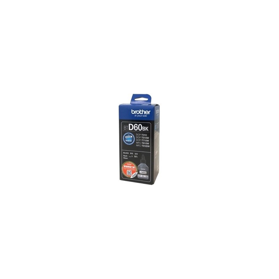 Botella de Tinta Original Brother BTD60BK Negro Ultra Alto Rendimiento para Tanque de Tinta