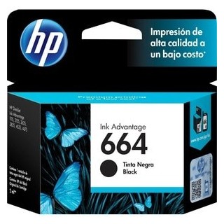 Cartucho de Tinta Original HP 664 Negro para Impresora DeskJet