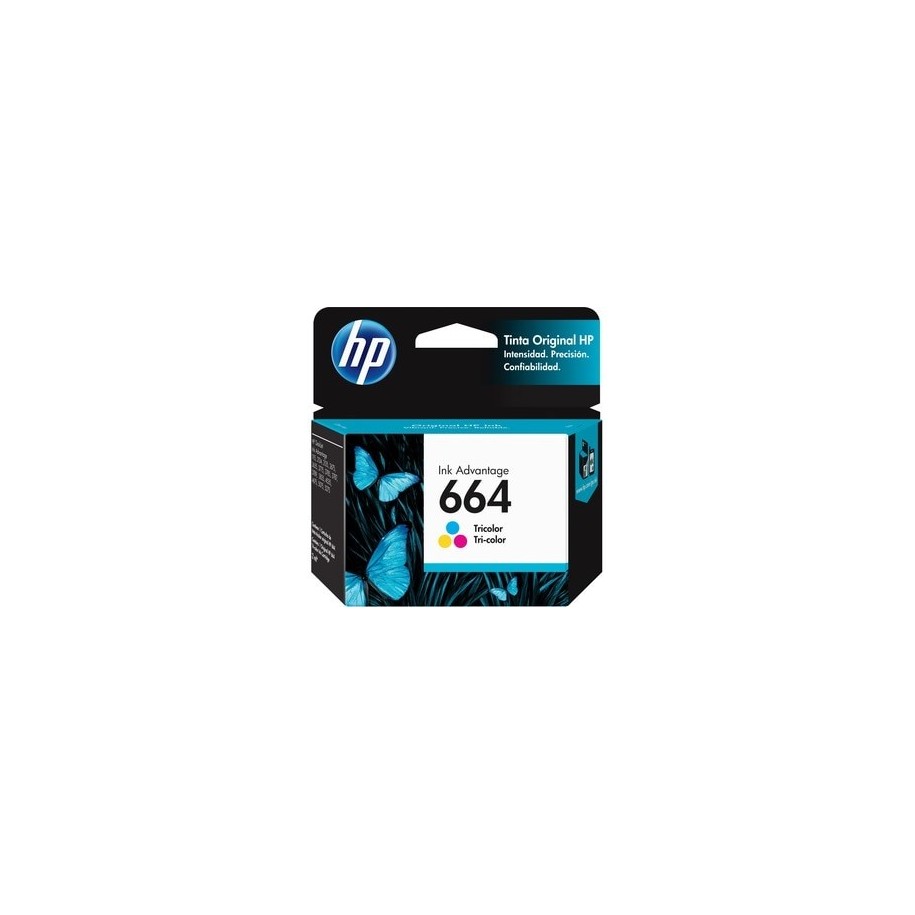 Cartucho de Tinta Original HP 664 Tricolor para Impresora DeskJet