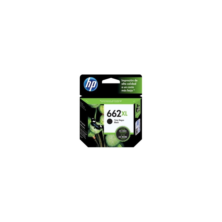 Cartucho de Tinta Original HP 662XL Negro Alta Capacidad para Impresora DeskJet
