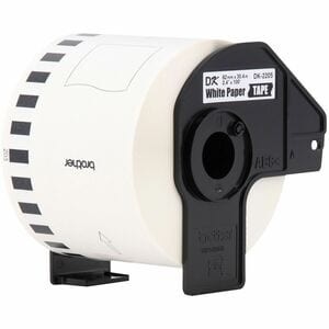 Rollo de Etiquetas Continuas Brother DK-2205 Papel Térmico 62mm para Impresora de Etiquetas QL