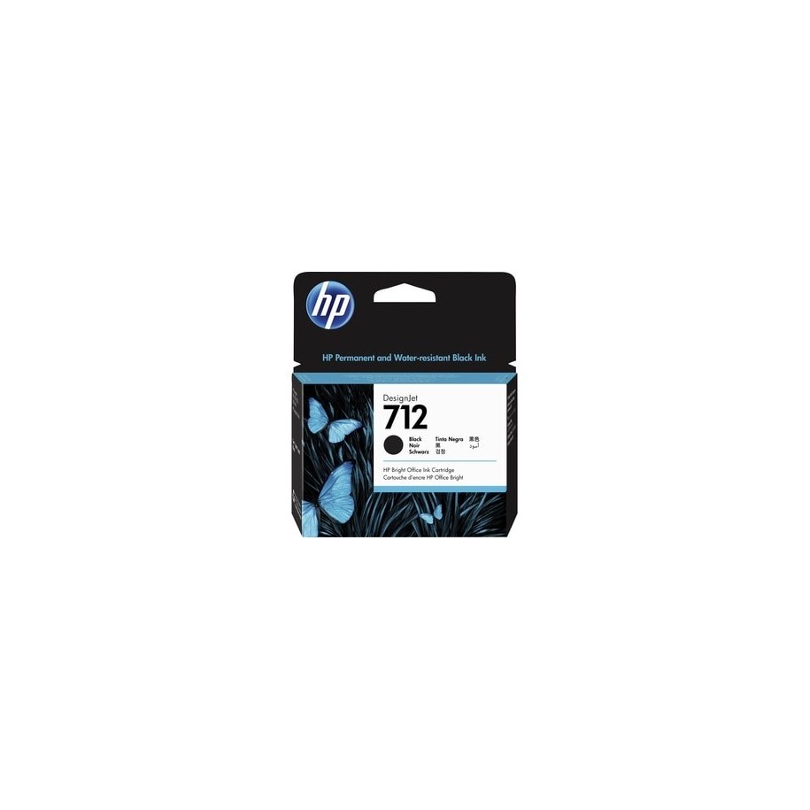 Cartucho de Tinta Original HP 712 Negro Alta Capacidad para Plóter DesignJet
