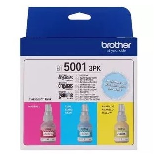 Pack Promocional 21 Unidades Pack Tricolor Brother BT5001 Cian Magenta Amarillo Ultra Alto Rendimiento