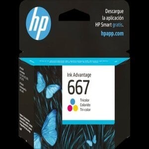 Cartucho de Tinta Original HP 667 Tricolor para Impresora DeskJet