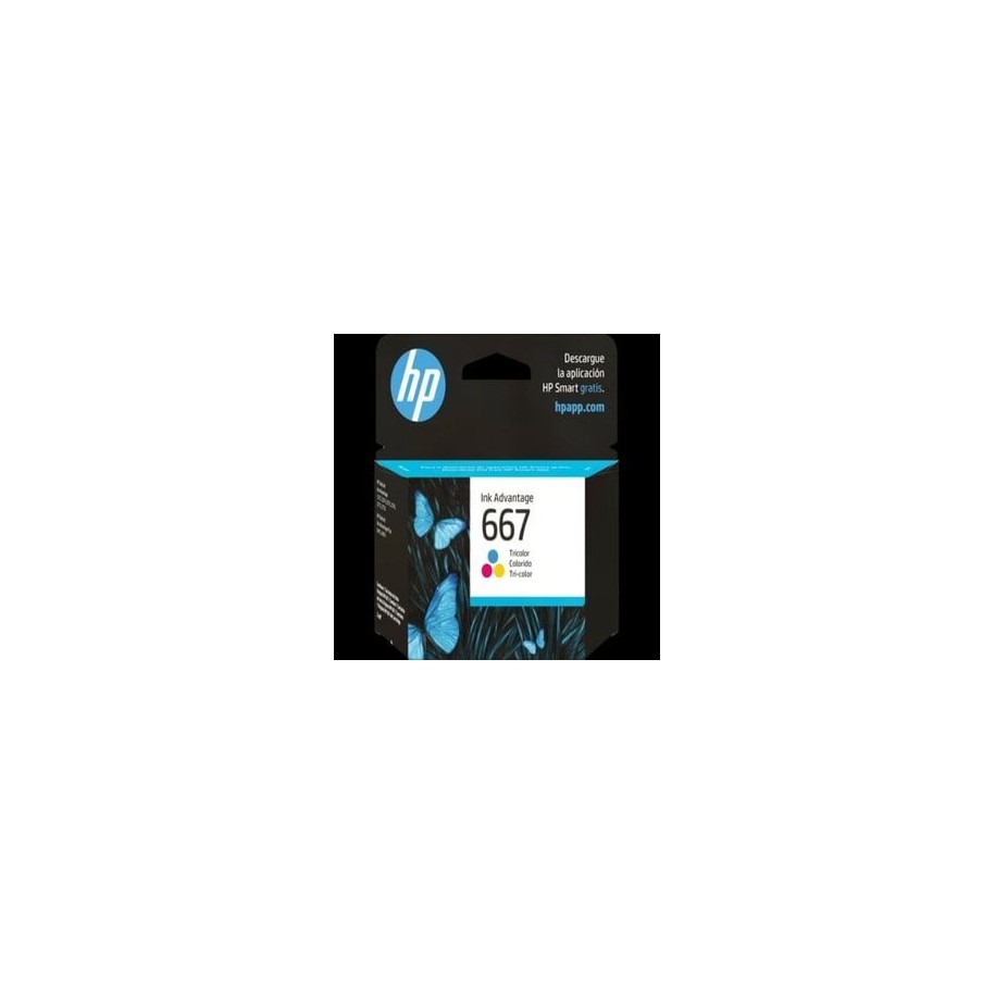 Cartucho de Tinta Original HP 667 Tricolor para Impresora DeskJet
