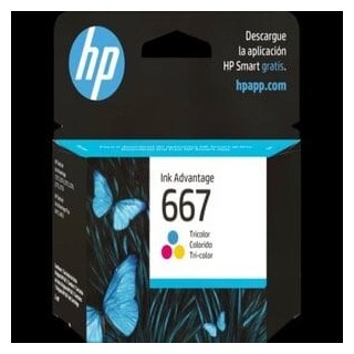 Cartucho de Tinta Original HP 667 Tricolor para Impresora DeskJet