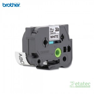 Cartucho de cinta laminada Brother P-touch TZe-251 de 24 mm de ancho con fondo blanco y texto negro, original de fábrica.