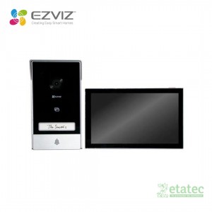 Videoportero inteligente EZVIZ HP7 2K con pantalla táctil de 7 pulgadas y frente de calle metálico.