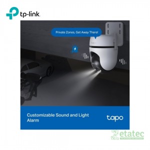 Cámara de seguridad exterior TP-Link Tapo C520WS con lente 2K QHD y diseño impermeable.