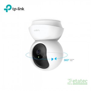 Cámara de seguridad giratoria TP-Link Tapo C210 con resolución 2K de 3MP, visión panorámica de 360 grados para vigilancia