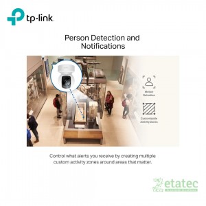 Cámara de seguridad TP-Link Tapo C212 con rotación motorizada panorámica e inclinación 2K, sistema inteligente.