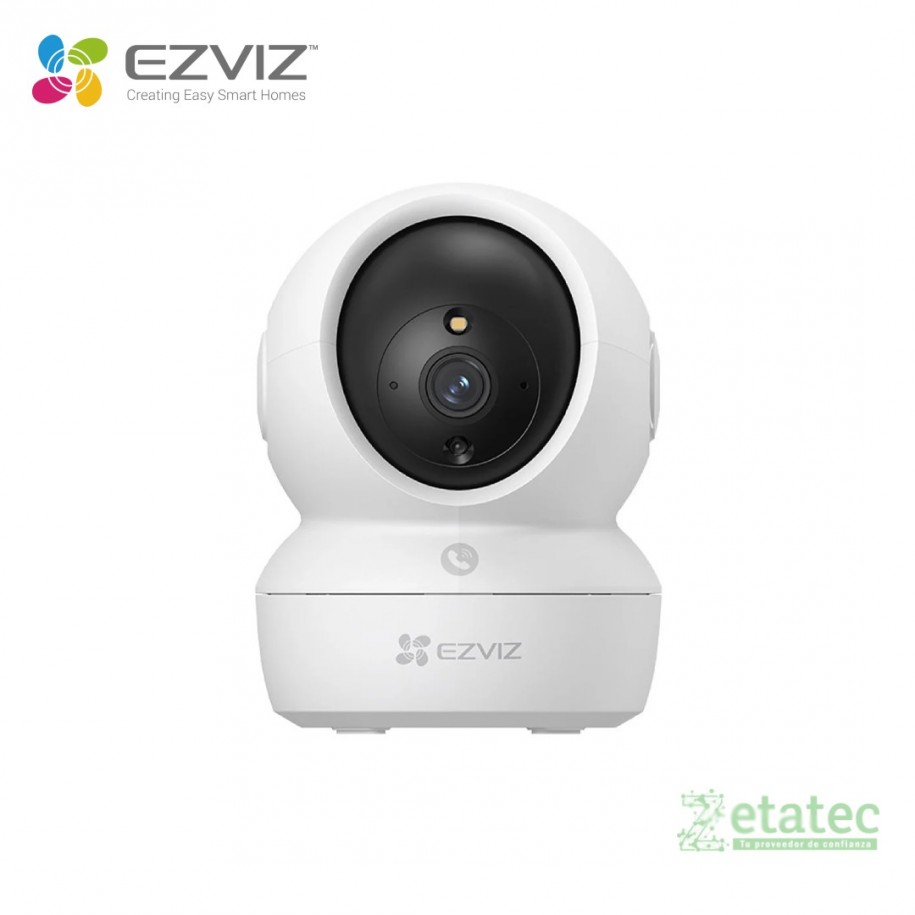 Cámara de seguridad interior EZVIZ H6c Pro con resolución 2K y rotación motorizada de 360 grados.