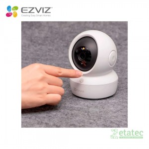 Cámara de seguridad interior EZVIZ H6c Pro con resolución 2K y rotación motorizada de 360 grados.