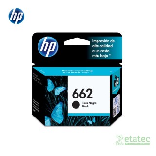 Cartucho de tinta HP 662 negro CZ103AL original en caja sellada de fabrica para impresoras DeskJet Ink Advantage empresariales.