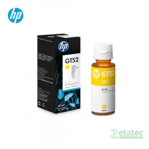 Botella de tinta original HP GT52 amarillo M0H56AL de 70ml en empaque sellado para sistemas de tanque de tinta.