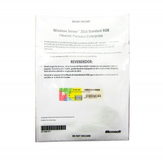Licencia HPE Microsoft Windows Server 2016 Standard P00487-071 OEM ROK 16 Núcleos