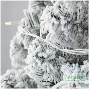 Árbol de Navidad Nevado 150 cm con Luces Cálidas | Zetatec