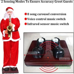 Papa Noel 180cm Musical con Movimiento | Decoración Navideña