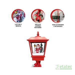Pack 2 Lámparas Musicales Navidad | Casa de Papá Noel Decorativa