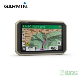 GPS Garmin Overlander todoterreno vista frontal con pantalla encendida
