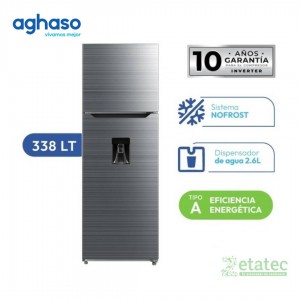 Refrigeradora Aghaso No Frost 338 litros modelo REFR-AGH012 vista frontal