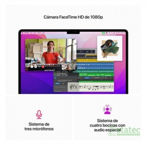 "MacBook Air M2 2022 13.6 pulgadas color Medianoche vista frontal"