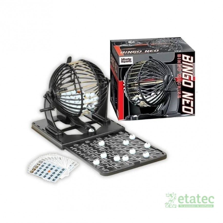 "Juguete Bingo Neo simulador color negro vista frontal"