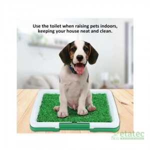 Baño para mascotas Puppy Potty Pad color verde con bandeja antideslizante para entrenamiento de perros.