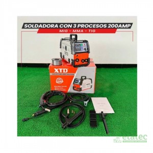 Soldadora inversora Mig Flux 200A XTD sin gas ideal para trabajos de soldadura profesion