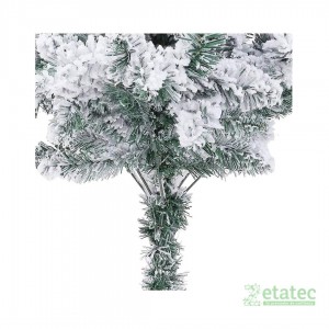 Árbol navideño pino nevado de 150 cm con 110 ramas para decoración navideña.