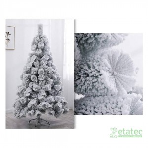 Árbol navideño pino nevado de 150 cm con 110 ramas para decoración navideña.