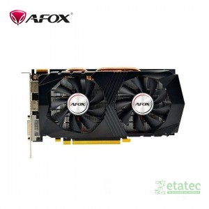 Tarjeta de video AFOX Radeon RX 550 4GB GDDR5 con ventilador compacto.