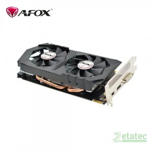 Tarjeta de video AFOX Radeon RX 550 4GB GDDR5 con ventilador compacto.