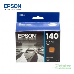 Kit de tintas Epson T140 Black Yellow Magenta Cyan para impresoras Epson, rendimiento alto y colores nítidos.