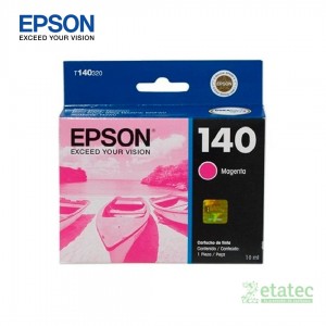 Kit de tintas Epson T140 Black Yellow Magenta Cyan para impresoras Epson, rendimiento alto y colores nítidos.