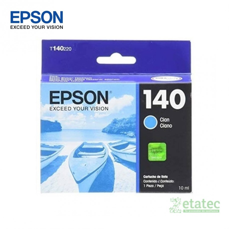 Cartucho de tinta Epson T140220 cian original T140 para impresoras Epson Stylus Office