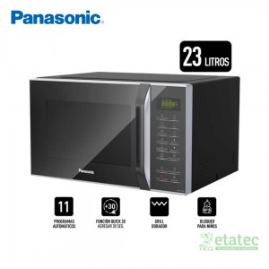 Horno microondas Panasonic NN-GT34JBRPK 23L con grill y diseño moderno