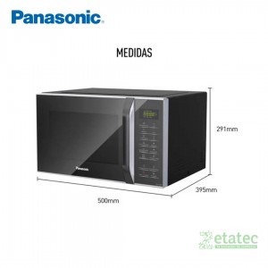 Horno microondas Panasonic NN-GT34JBRPK 23L con grill y diseño moderno