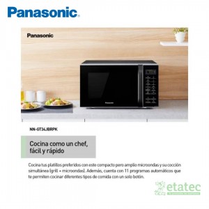 Horno microondas Panasonic NN-GT34JBRPK 23L con grill y diseño moderno