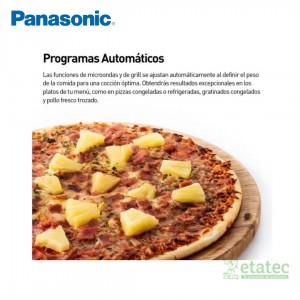 Horno microondas Panasonic NN-GT34JBRPK 23L con grill y diseño moderno
