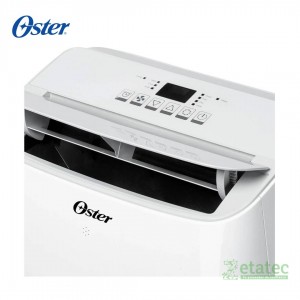 Aire acondicionado portátil Oster OS-PACPOR1412FWE vista frontal diseño moderno blanco