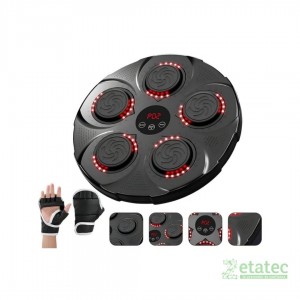 Máquina de boxeo musical con luces LED y conectividad Bluetooth montada en pared