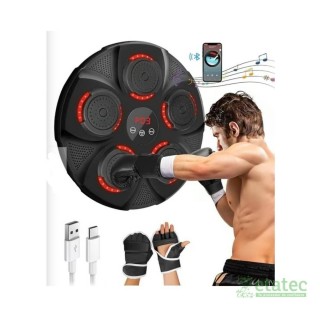 Máquina de boxeo musical con luces LED y conectividad Bluetooth montada en pared