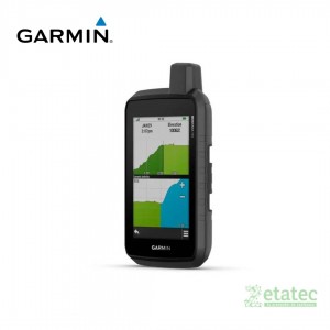 GPS Garmin Montana 700 vista frontal con pantalla táctil encendida