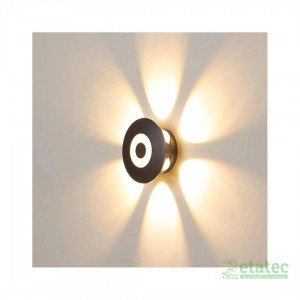 Lámpara de pared LED flor 6W luz cálida encendida