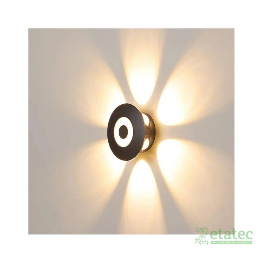 Lámpara de pared LED flor 6W luz cálida encendida