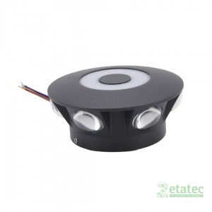 Lámpara de pared LED flor 6W luz cálida encendida