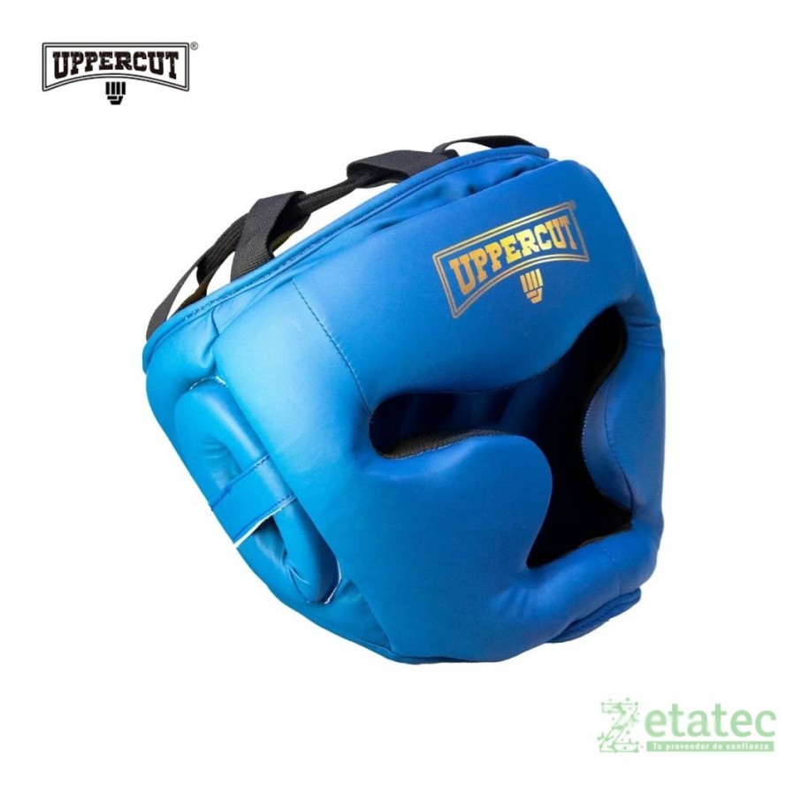 Cabecera para artes marciales Box Uppercut Shadow azul con protección facial
