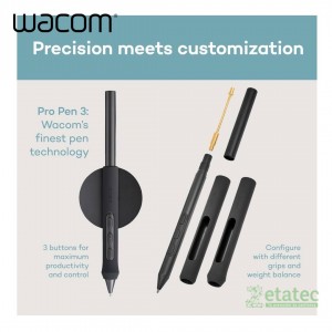 Tableta gráfica Wacom Intuos Pro profesional con lápiz digital y Bluetooth