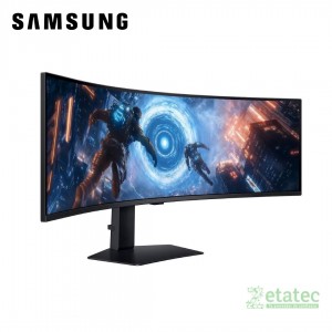 Monitor profesional Samsung Odyssey G9 de 49 pulgadas curvo ultrapanoramico DQHD para productividad empresarial.